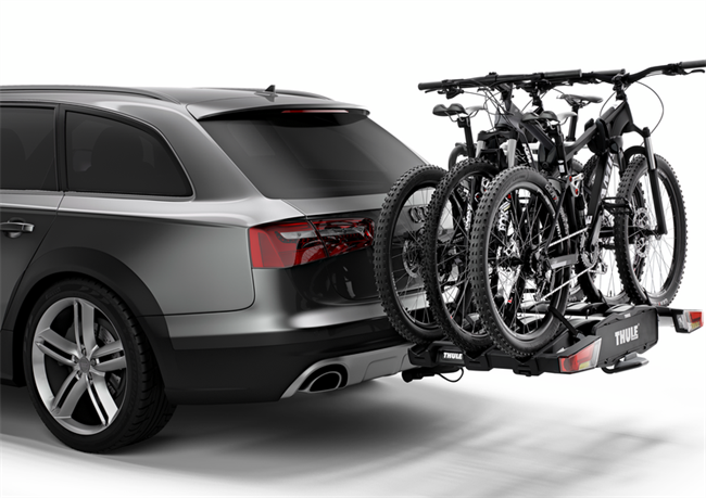 Thule EasyFold XT cykelplatform til 3 cykler til anhængertræk holder sort/aluminium